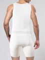 Men'S Shapewear Set Including Waist Trimmer & Long Leg Boxer Briefs With Letter Printed Band