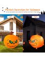 Costway 4 FT Halloween Inflatable Pumpkin Large Blow up with Build-in LED Light