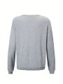 Women'S Round Neck Drop Shoulder Long Sleeve Sweatshirt