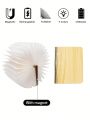1pc Led Creative Desk Decoration Lamp With Three Colors Light, Wooden Material, Usb Rechargeable, Foldable And Support Magnetic Adsorption, Perfect For Room, Study, Office To Illumination And Decoration