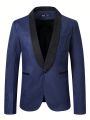 Men's Jacquard Shawl Collar Blazer