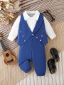 Infant And Child (Male) Casual Commuting Personalized Vest, Shirt And Trousers Three-Piece Set