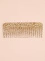 Glitter Wide Tooth Comb, 1pc Hair Brush/ Hair Comb For Thick Curly Wavy Long Hair, Detangling For Wet And Dry Anti Static All Types Hair, Cutting Hairdressing Comb, Hair Brush For Women And Men Black Friday