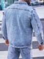 Manfinity EMRG Men's Water-washed Denim Jacket