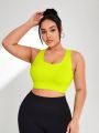Yoga Basic Plus Size Women's Backless Sports Bra