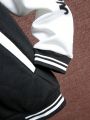 Teen Boys' Letter Print Color Block Baseball Jacket