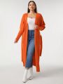 Haute Life Plus Plus Dual Pocket Drop Shoulder Open Front Cardigan
