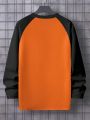 Men Colorblock Raglan Sleeve Tee