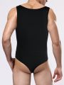 Men's Solid Color Body Shaping Bodysuit