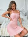 Women's Sleepwear Dress With Bow Decoration