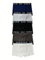 Teenage Boys' 5pcs Alphabet Pattern Boxer Briefs