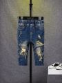 SHEIN Baby Boy Irregularly Ripped Fitted Denim Jeans
