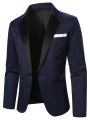 Manfinity Men's Single Breasted Notched Lapel Suit Jacket And Pants Set (shirt Not Included)