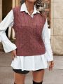 Ladies' Solid Color Knit Vest