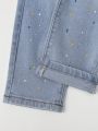 Tween Boy's Distressed Denim Jeans With Washed Effect