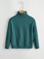 Little Boys' Solid Color Turtleneck Sweater