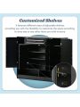 Sleek and Modern Shoe Cabinet with Adjustable Shelves, Minimalist Shoe Storage Organizer with Sturdy Top Surface, Space-saving Design Side Board for Various Sizes of Items