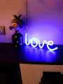 1pc Usb Or 3pcs Aa Battery Powered Led Neon Light With Love Shape, Suitable For Room Decoration And Marriage Proposal