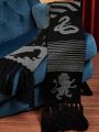 HARRY POTTER X SHEIN Harry Potter Collaboration Black Long Scarf, Comfortable And Soft For Everyday Use