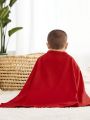 SHEIN Baby Boys' Romper Shorts And Cape Superman Costume