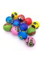 12pcs Sponge Eva Squeeze Ball, Adorable Cartoon Monster Expression Pattern