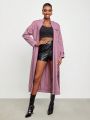 STAROLET Split Side Belted Trench Coat