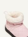 Cozy Cub Girls' Pink Snow Boots, Fashionable Design, Comfortable And Warm
