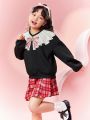 CARDCAPTOR SAKURA | SHEIN Tween Girl Bow Print Crew Neck Sweatshirt