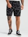 Manfinity Men Plus Geo Print Track Shorts