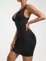 Ladies' Body Sculpting Shapewear Strappy Dress With Tummy Control