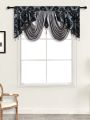 Scroll Jacquard Bead Decor Window Valance