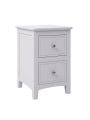 Merax 2 Drawers Solid Wood Nightstand End Table in White