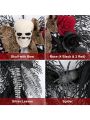 Halloween Wreaths for Front Door 22 Inch Halloween Decorations Halloween Skull Wreath with Dead Branches, Spider, Roses for Indoor Outdoor Home Party Decor