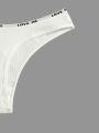 Yoga Basic 4pack Four-Way Stretch Contrast Letter Tape Sports Brief