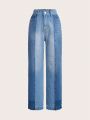 Teen Girls' Color Block Straight Leg Jeans