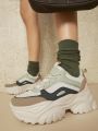 Women's Fashionable Color-Blocking Chunky Sneakers