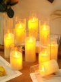 1pc LED Flameless Candle, Candle Shaped Decorative Night Light For Home Decor