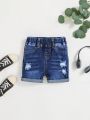 SHEIN Baby Boy Ripped Denim Shorts