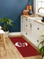 SHEIN Christmas Style Waterproof & Anti-slip Living Room And Kitchen Carpet For Peaceful Night