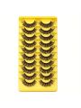 10 Pairs Eyelashes Russian Volume Strip Lashes Natural Wispy D Curly Mink False Eyelashes Look Like Extensions