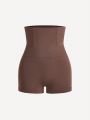 SHEIN SHAPE Solid Color Women's High Waist Tummy Control Shapewear Bottoms