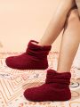 LongBay Women’s Warm Curly Fur Bootie Slippers Comfy Plush Fleece Boots Memory Foam House Shoes