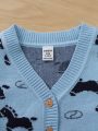 New Autumn And Winter Baby Boys' Cartoon Patterned Sweater Vest