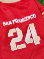 PETSIN Pet Sports Jersey San Francisco Number Print Bird's Eye Fabric Cat And Dog Unisex T-Shirt