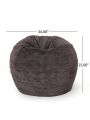 OSQI Greyrock Modern Glam 3 Foot Fur Winter Bean Bag, Brown and Beige