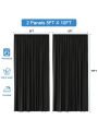 10x10FT Black Backdrop Curtains for Party Wedding Baby Shower Birthday Photoshoot Halloween Decorations, Thick Wrinkle Free Polyester Black Background Drapes with Rod Pockets, 5x10FT 2 Panels