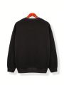 Manfinity Hypemode Men's Letter Pattern Oversized Sweatshirt