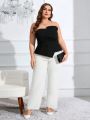 SHEIN Privé Plus Size Elegant Tube Top For Women