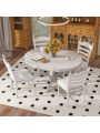 Nestfair 5-Piece Round Dining Table with 4-Chairs