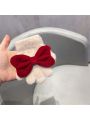 Winter Warm Baby Gloves With Fingers, For Toddler Girls With Cute Bowknot, Windproof And Thermal